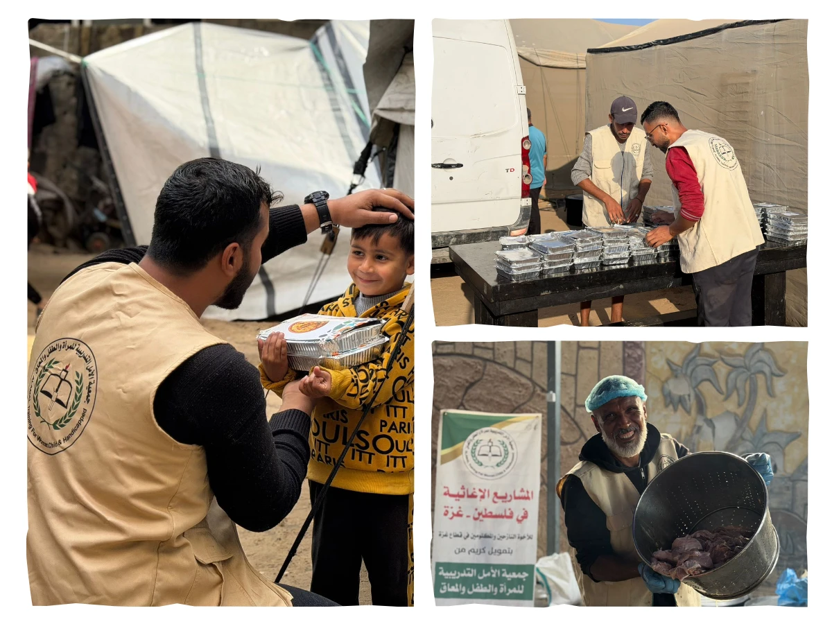 Starting from Al-Amal Kitchen .. Thousands of Warm Meals, Carrying Care and Hope to  Gaza