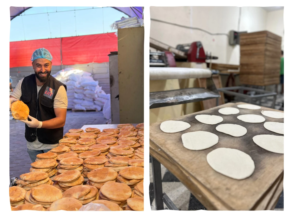 Al-Amal Bread .. Bread Bundel Distribution for the Displaced Families