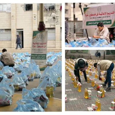Food as a Source of Hope: Al-Amal Distributed Over 1,000 Food Parcels  in The North of Gaza