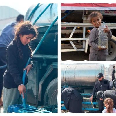 Water That Keeps Life Flowing in The Displacement Camps in The Gaza Strip