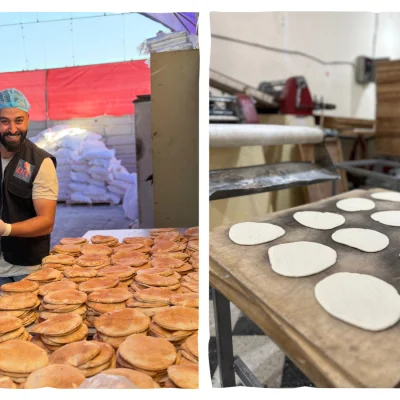 Al-Amal Bread .. Bread Bundel Distribution for the Displaced Families